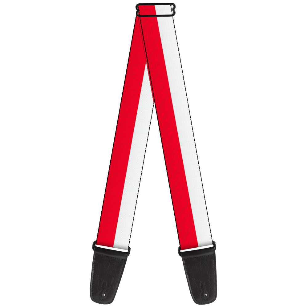 Guitar Strap - North Carolina Flag Stripe Red White Guitar Straps Buckle-Down   