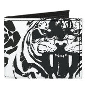 Canvas Bi-Fold Wallet - Madness White Black Canvas Bi-Fold Wallets Buckle-Down   