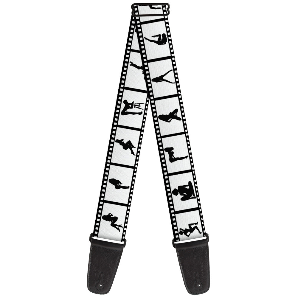 Guitar Strap - Girls Posing Film Strip White Black Guitar Straps Buckle-Down   