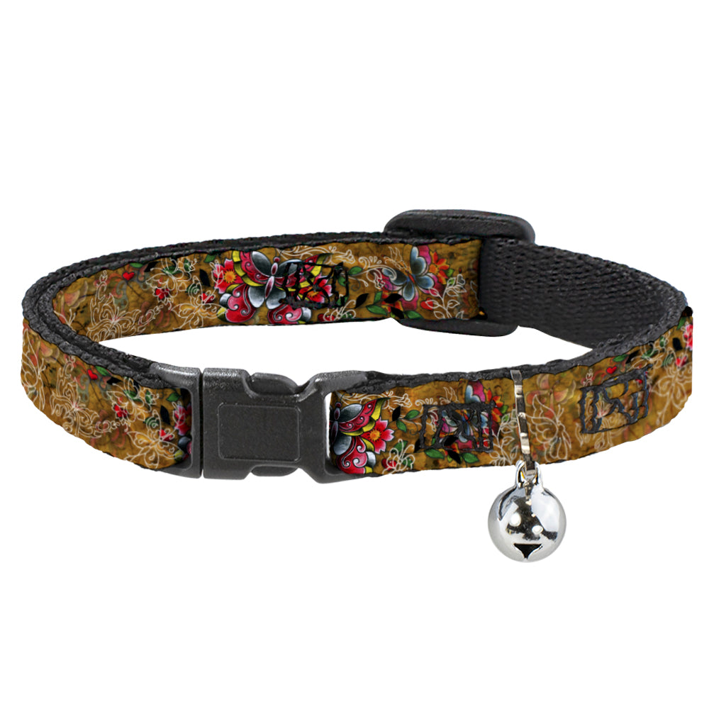Cat Collar Breakaway - Tattoo Johnny-Butterflies Breakaway Cat Collars Tattoo Johnny   
