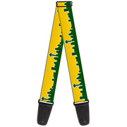 Guitar Strap - Seattle Skyline Yellow Emerald Green Guitar Straps Buckle-Down   