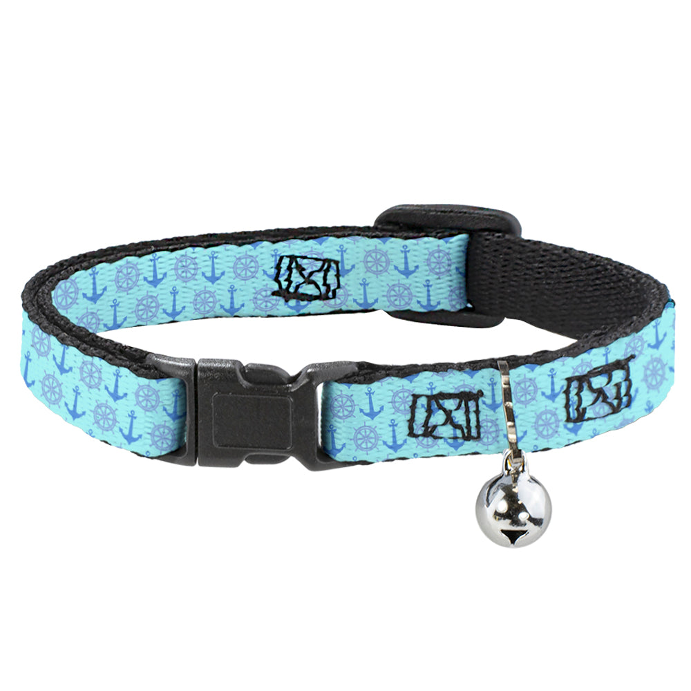 Cat Collar Breakaway - Anchor2 Helm Monogram Blues Breakaway Cat Collars Buckle-Down   