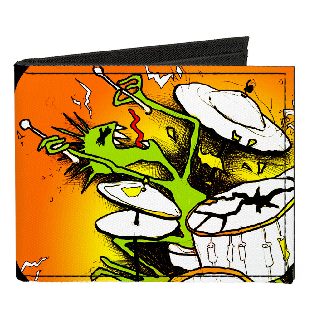 Canvas Bi-Fold Wallet - Psycho Drummer Canvas Bi-Fold Wallets Buckle-Down   