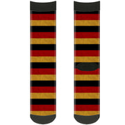 Sock Pair - Polyester - German Flag Distressed - CREW Socks Buckle-Down   