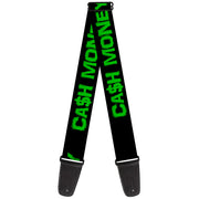 Guitar Strap - CA$H MONEY Black Green Guitar Straps Buckle-Down   