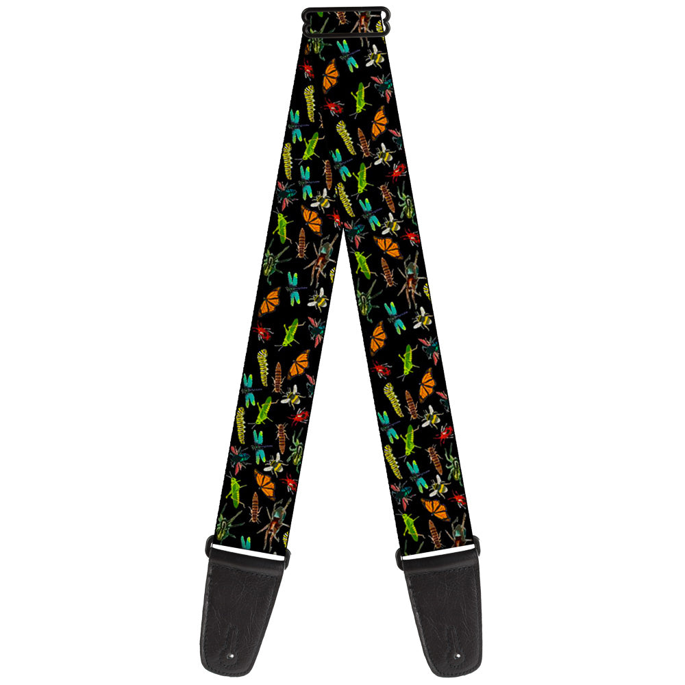 Guitar Strap - Insects Scattered Black Guitar Straps Buckle-Down   