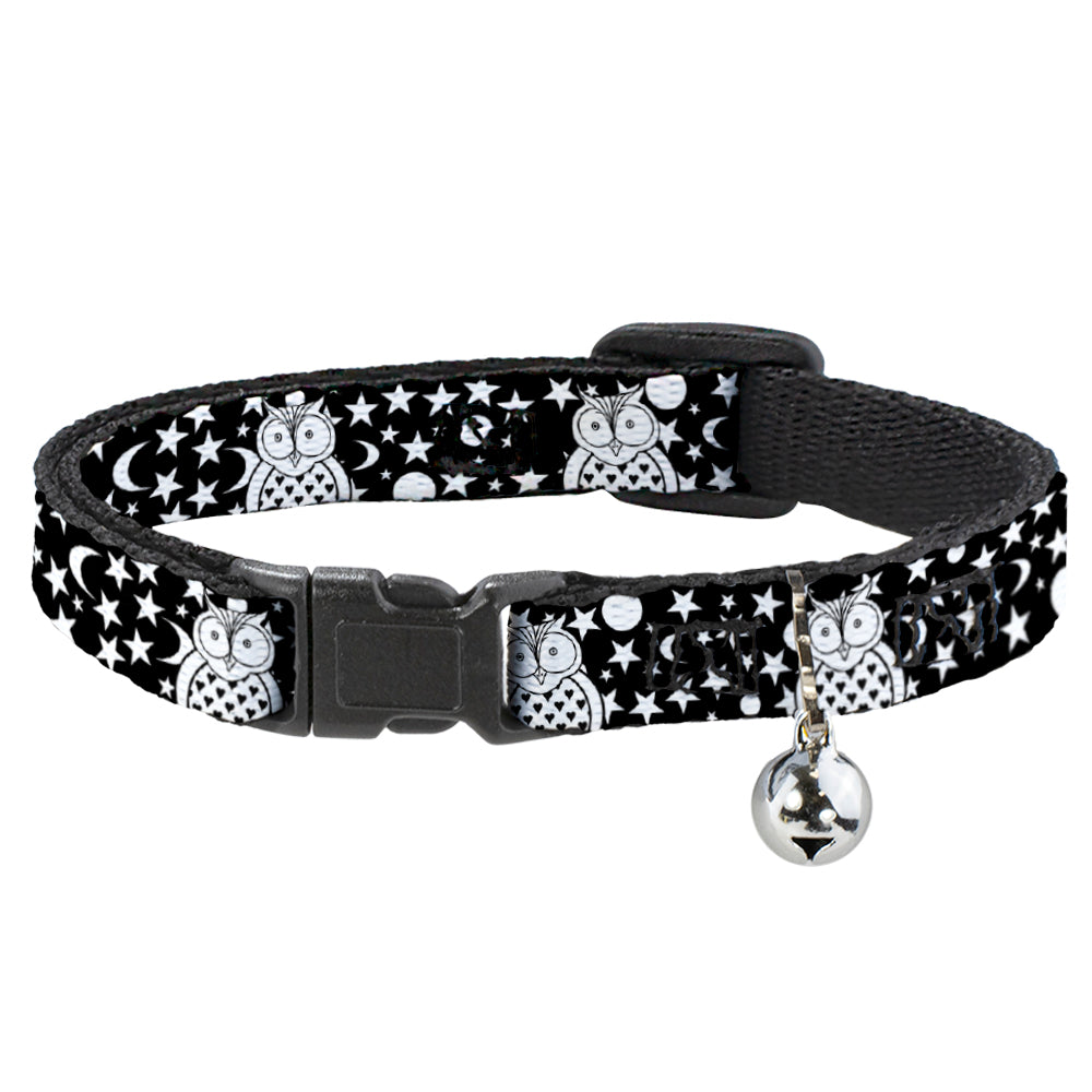 Cat Collar Breakaway - Owls Black White3 Breakaway Cat Collars Buckle-Down   