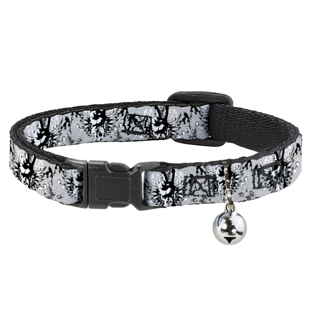 Cat Collar Breakaway - Peace w Wings Gray Breakaway Cat Collars Buckle-Down   