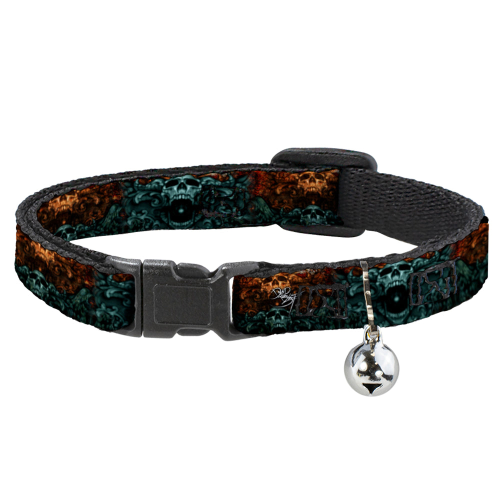Cat Collar Breakaway - Tattoo Johnny-Ornament Skull Breakaway Cat Collars Tattoo Johnny   