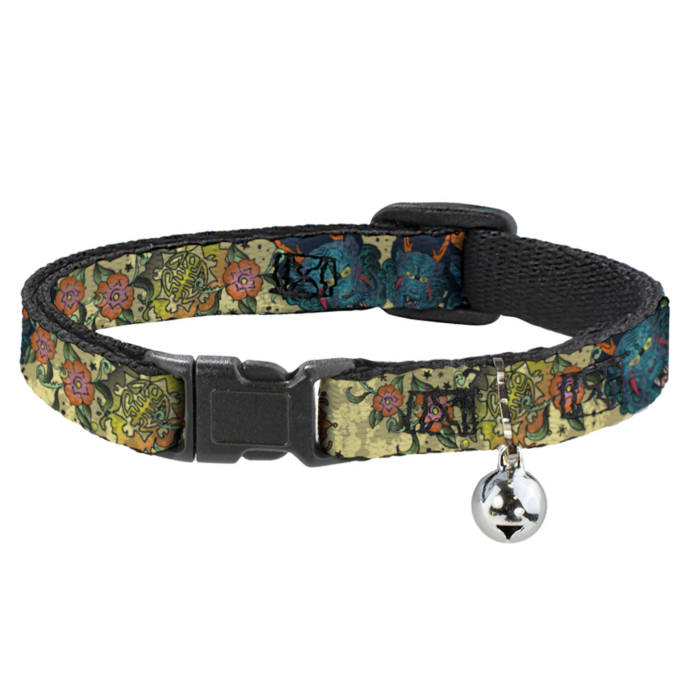 Cat Collar Breakaway - Honor CLOSE-UP Tan Breakaway Cat Collars Buckle-Down   