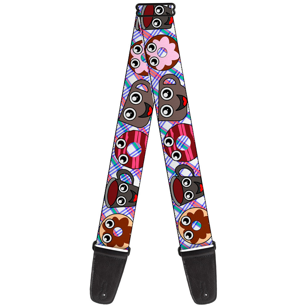 Guitar Strap - Donuts & Coffee Cartoon Guitar Straps Buckle-Down   
