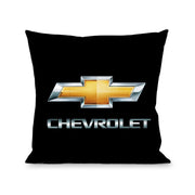 Pillow - THROW - Chevy Bowtie CHEVROLET Black Gold Silver-Fade Throw Pillows GM General Motors   