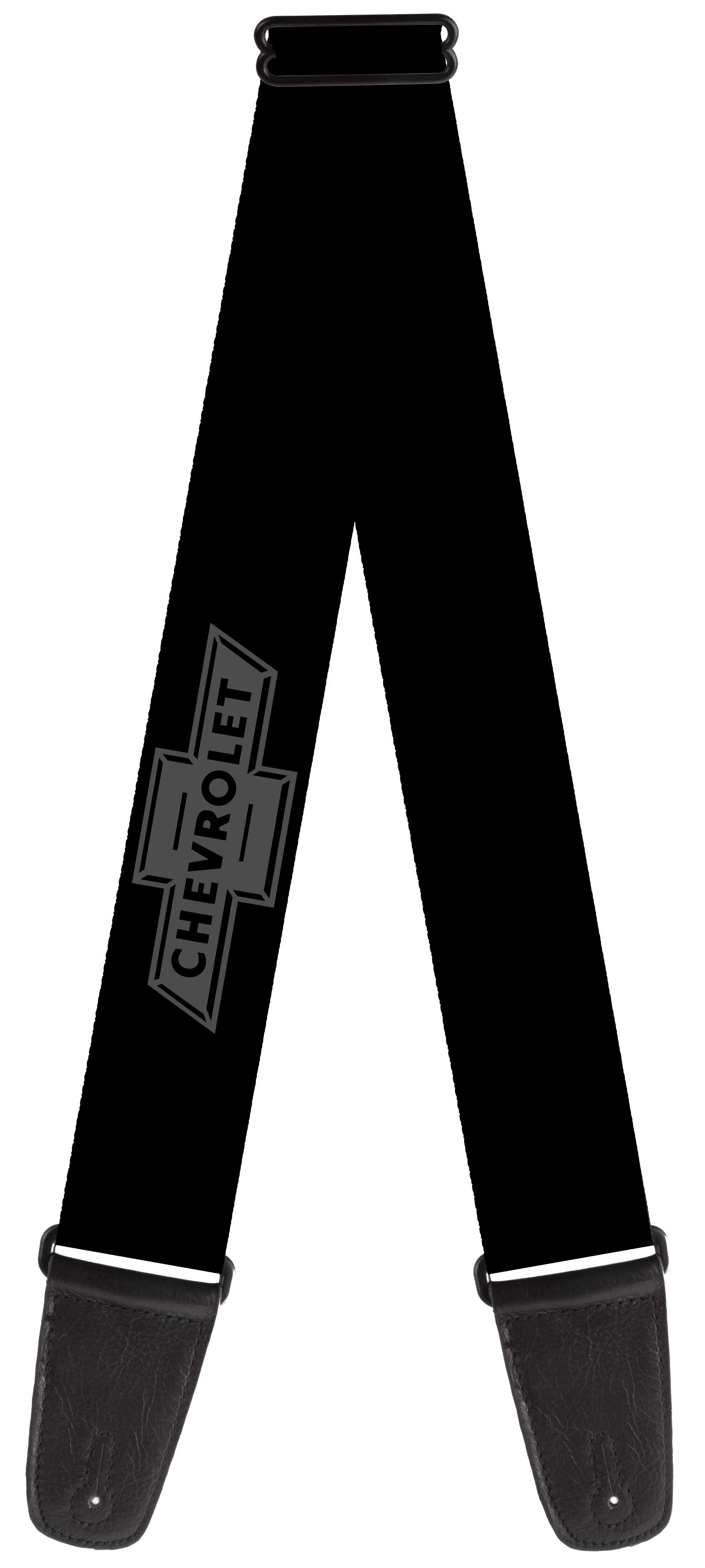 Guitar Strap - Vintage CHEVROLET Bowtie Black Charcoal Guitar Straps GM General Motors   