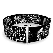 Cinch Waist Belt - Joker Arkham Origins Laughing Pose HAHAHA Repeat White Black Womens Cinch Waist Belts DC Comics   