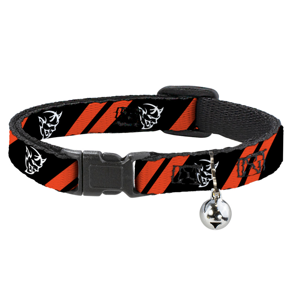 Cat Collar Breakaway - Dodge Stripes Demon Icon Black Red White Breakaway Cat Collars Dodge   
