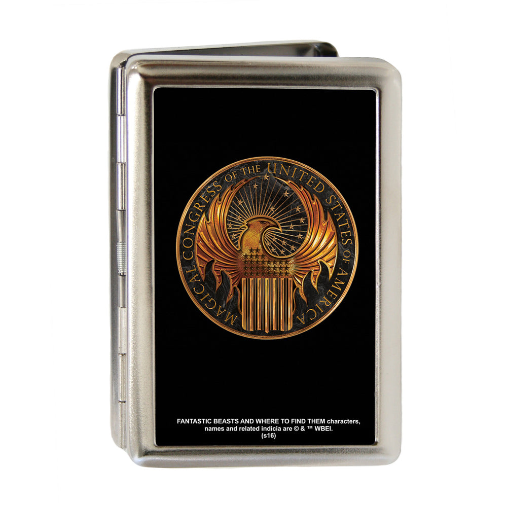 Business Card Holder - LARGE - MACUSA Seal FCG Black Golds Metal ID Cases Fantastic Beasts and Where to Find Them Default Title