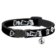 Cat Collar Breakaway - Punk You Black White Breakaway Cat Collars Buckle-Down   
