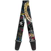 Guitar Strap - Dead Men Tell No Tales Gray Guitar Straps Buckle-Down   