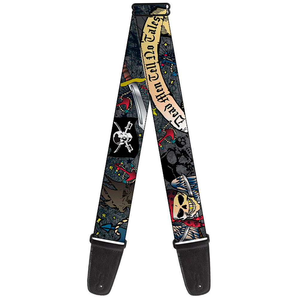 Guitar Strap - Dead Men Tell No Tales Gray Guitar Straps Buckle-Down   