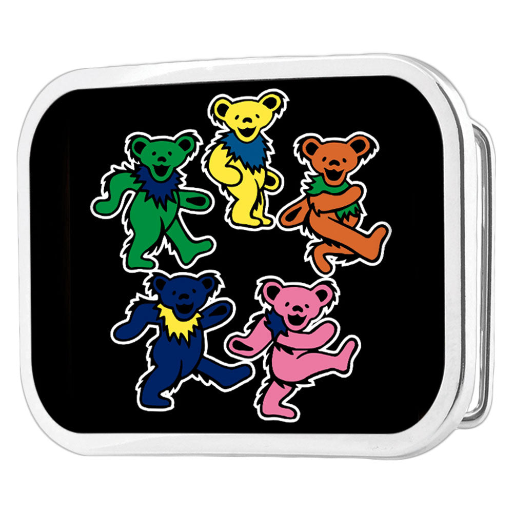 Dancing Bears Circle FCG Black Color - Chrome Rock Star Buckle Belt Buckles Grateful Dead   
