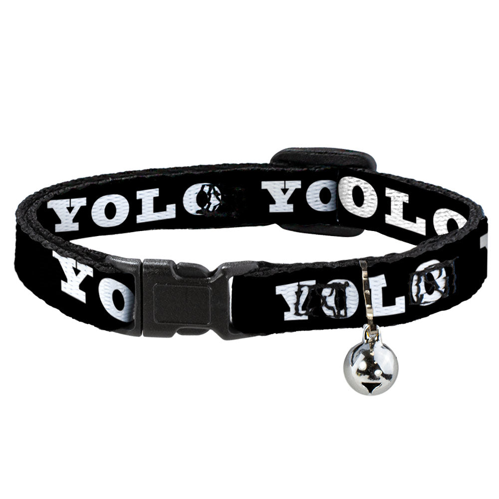Cat Collar Breakaway - YOLO Bold Black White Breakaway Cat Collars Buckle-Down   