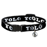 Cat Collar Breakaway - YOLO Bold Black White Breakaway Cat Collars Buckle-Down   