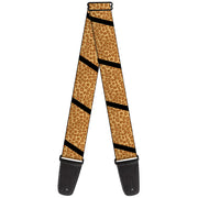Guitar Strap - Leopard Brown Black Slash Guitar Straps Buckle-Down   
