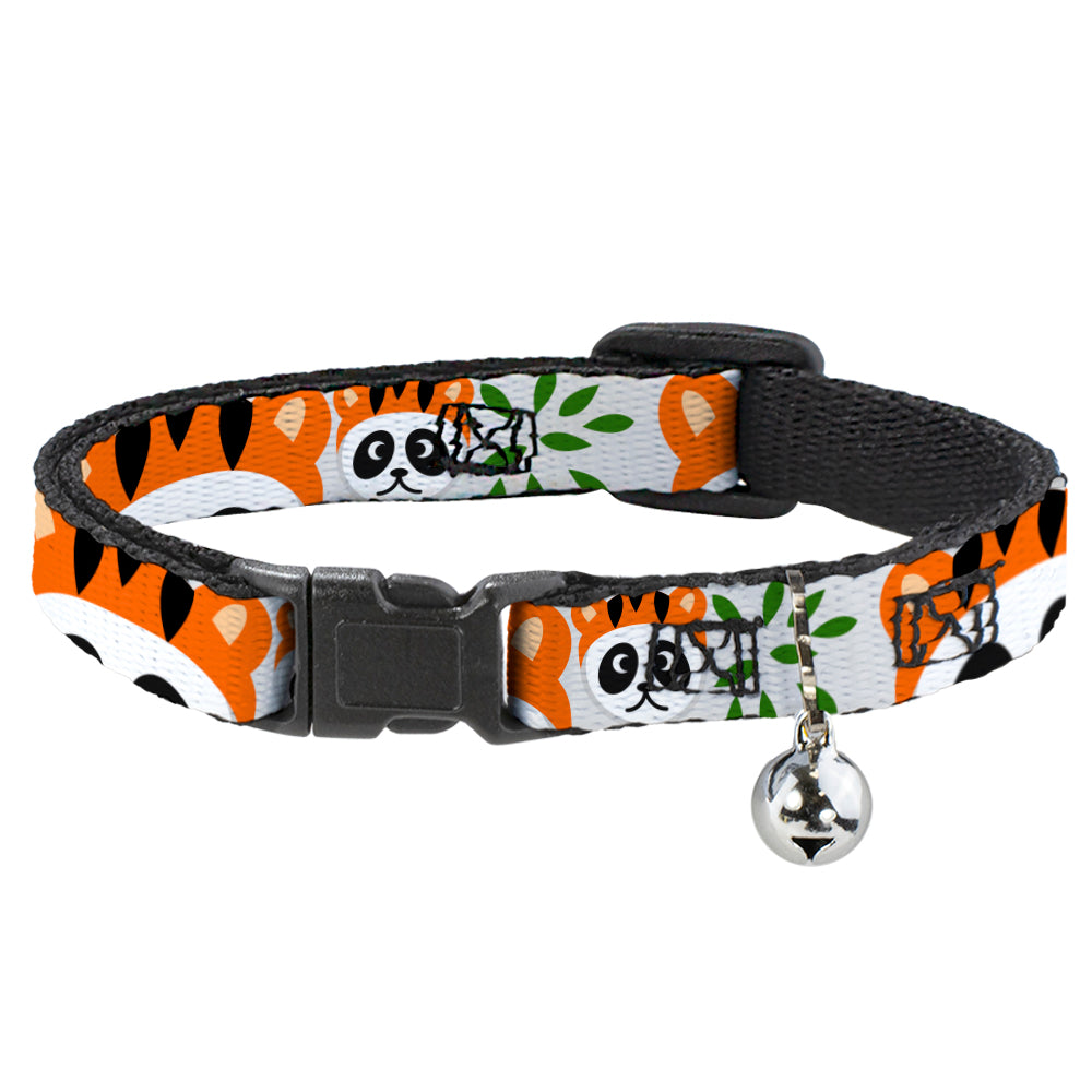 Cat Collar Breakaway - Panda w Tiger Hat Breakaway Cat Collars Buckle-Down   