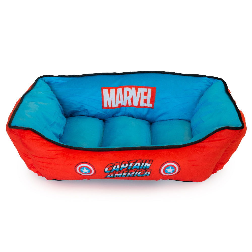 Pet Bed - Marvel Captain America Blue Black Red Pet Beds Marvel Comics   