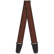 Guitar Strap - Mesh Black Brown Guitar Straps Buckle-Down   