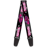 Guitar Strap - Mustang PONY GIRL Tire Tread Black Gray Fuchsias Guitar Straps Ford   