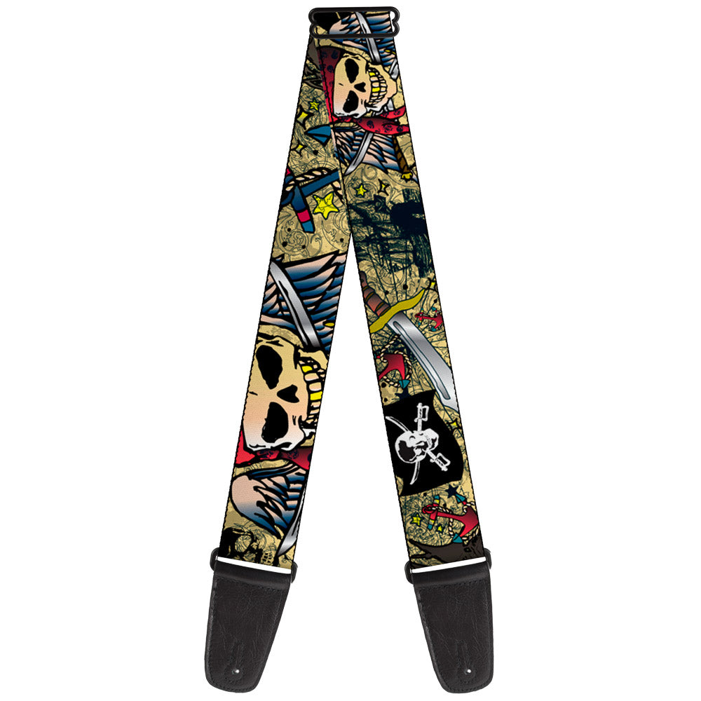 Guitar Strap - Dead Men Tell No Tales Tan Guitar Straps Buckle-Down   