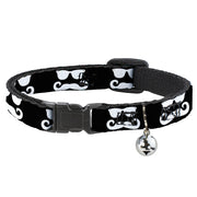 Cat Collar Breakaway - Sunglasses & Mustache Black White Breakaway Cat Collars Buckle-Down   