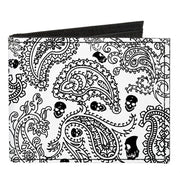 Canvas Bi-Fold Wallet - Bandana Skulls White Black Canvas Bi-Fold Wallets Buckle-Down   