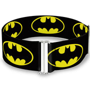 Cinch Waist Belt - Batman Shield Black Yellow Womens Cinch Waist Belts DC Comics   
