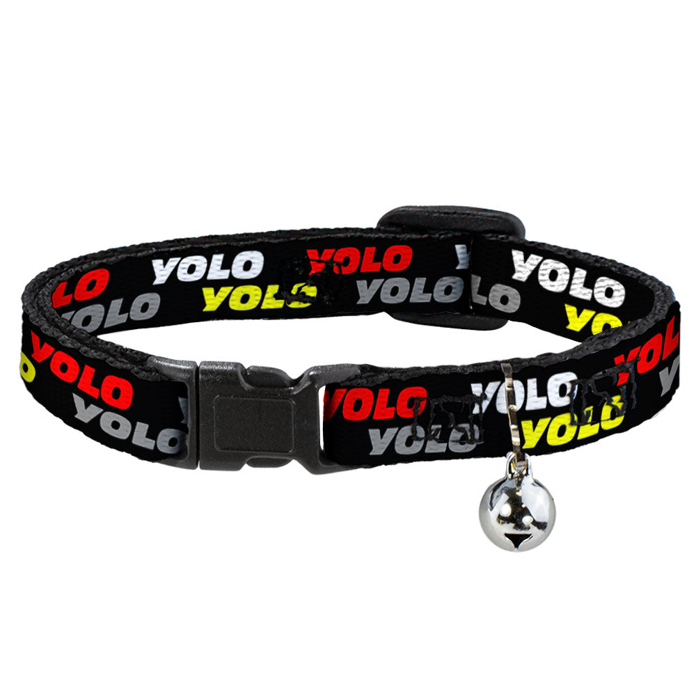 Cat Collar Breakaway - YOLO2 Black Red White Gray Yellow Breakaway Cat Collars Buckle-Down   