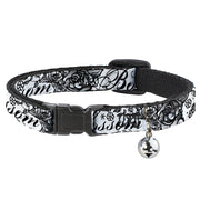 Cat Collar Breakaway - Born to Blossom Black White Breakaway Cat Collars Buckle-Down   