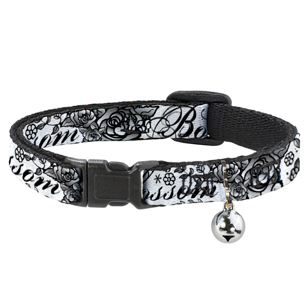 Cat Collar Breakaway - Born to Blossom Black White Breakaway Cat Collars Buckle-Down   