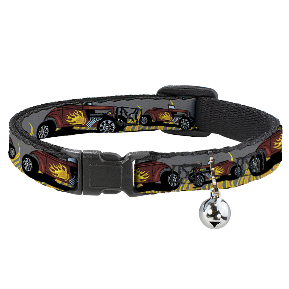 Cat Collar Breakaway - Hot Rod w Flames Breakaway Cat Collars Buckle-Down   