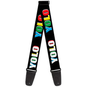 Guitar Strap - YOLO Black Multi Color Guitar Straps Buckle-Down   