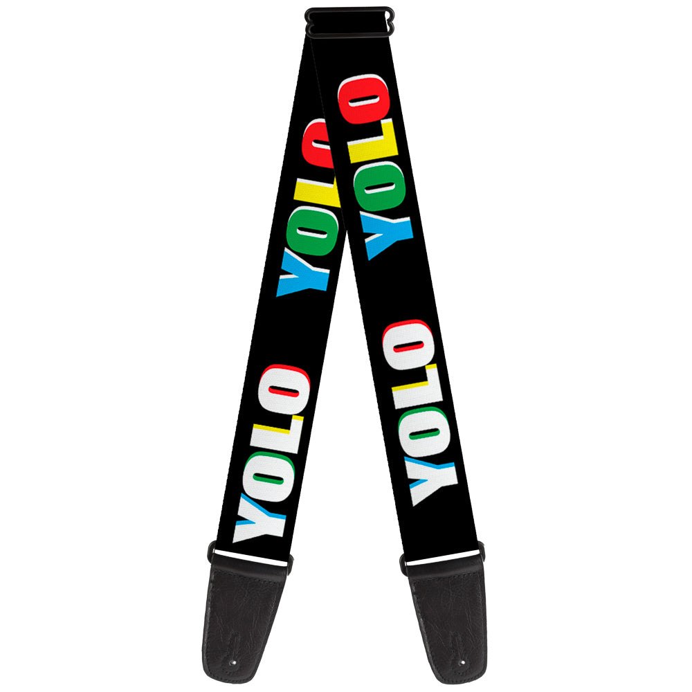 Guitar Strap - YOLO Black Multi Color Guitar Straps Buckle-Down   