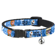 Cat Collar Breakaway - Frozen Character Poses Blues Breakaway Cat Collars Disney   