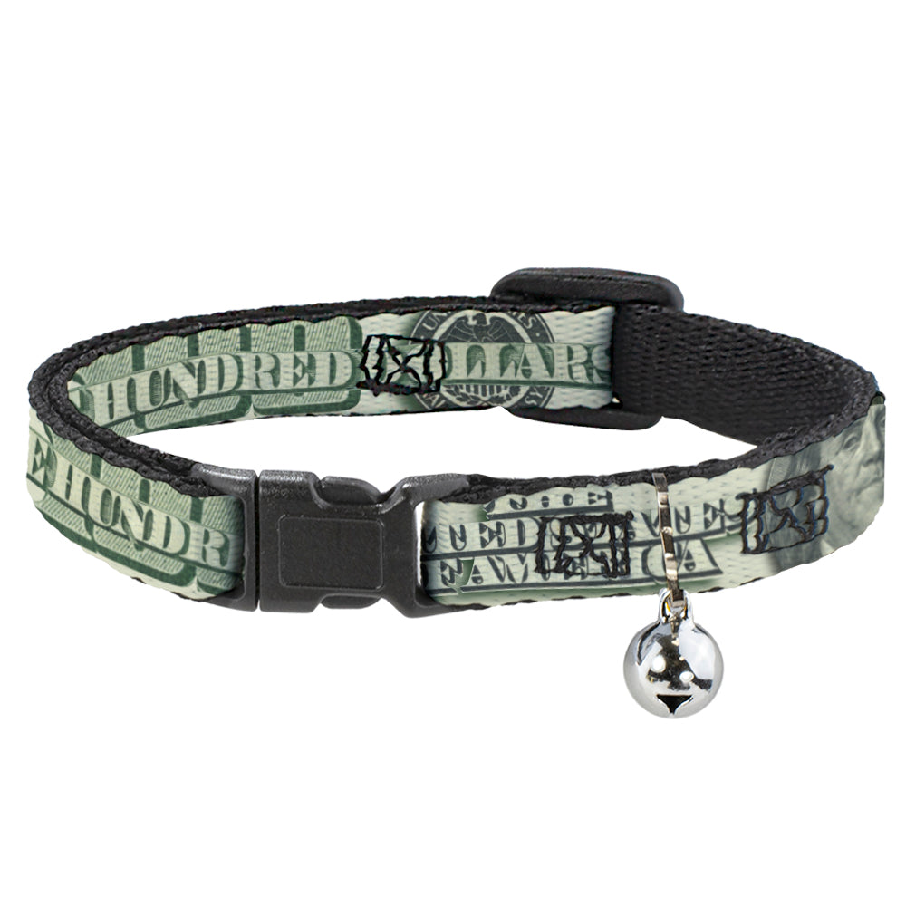 Cat Collar Breakaway - 100 Dollar Bill C U Triple Benjamin Breakaway Cat Collars Buckle-Down   