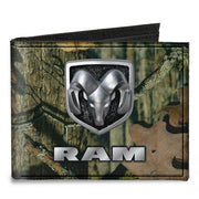 Canvas Bi-Fold Wallet - RAM Logo Mossy Oak Break-Up Infinity Silver Canvas Bi-Fold Wallets Ram/Mossy Oak