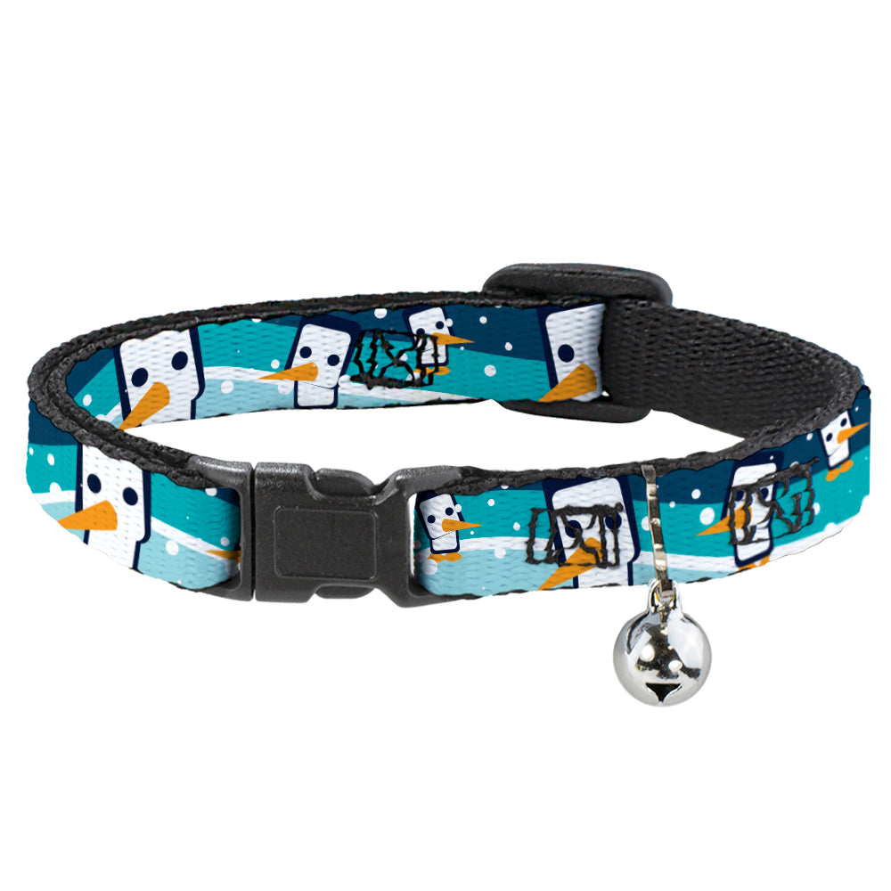 Cat Collar Breakaway - Block Penguins Navy Breakaway Cat Collars Buckle-Down   