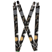 Suspenders - 1.0" - Classic Teenage Mutant Ninja Turtles Gear Elements Black Gray Turtle Shell Suspenders Teenage Mutant Ninja Turtles