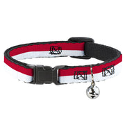 Cat Collar Breakaway - North Carolina Flag Stripe Red White Breakaway Cat Collars Buckle-Down   
