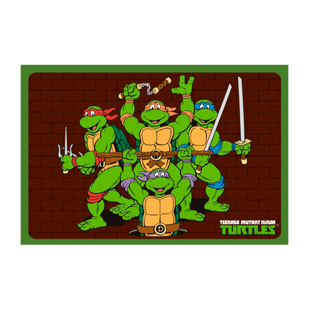 Placemat - Classic Teenage Mutant Ninja Turtles Group Pose Brick Wall Placemats Teenage Mutant Ninja Turtles