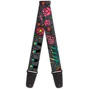 Guitar Strap - Love Kills Gray Guitar Straps Buckle-Down   