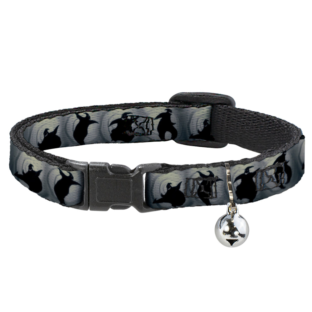 Cat Collar Breakaway - Oogie Boogie Silhouette Poses Gray Black Breakaway Cat Collars Disney   